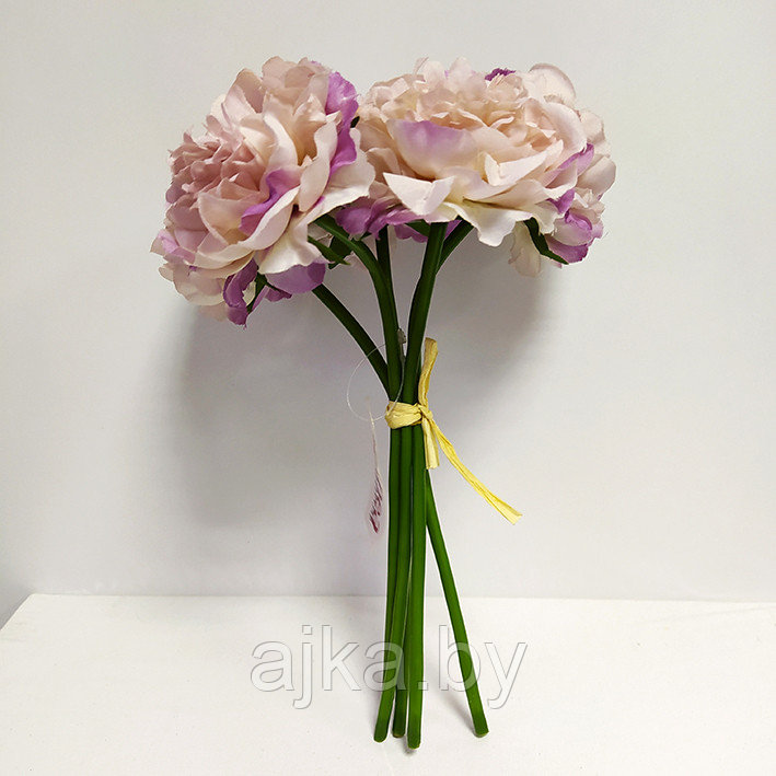 Букет декоративный CANEA Пионы махровые, связка 5 шт., пыльный розовый - фото 1 - id-p199673542