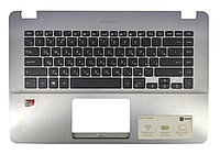 Верхняя часть корпуса (Palmrest) Asus VivoBook X505 с клавиатурой, серо-синий
