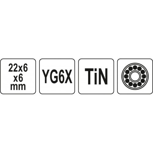 YT-37151 Ролик режущий запасной 22х6х6мм для плиткореза YG6X, TIN, YATO - фото 3 - id-p199674196
