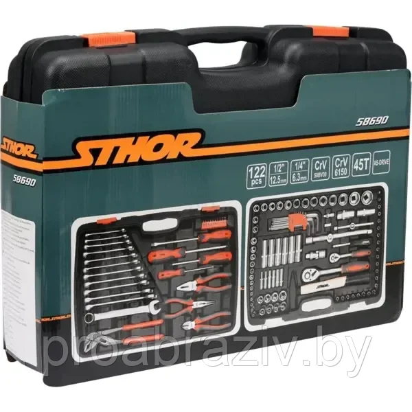 Набор инструмента 1/2", 1/4" 122пр. "Sthor" XXL