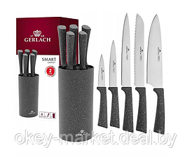 Набор ножей 5 шт. с блоком Gerlach Smart Granit NK994