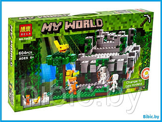 Детский конструктор Minecraft храм в джунглях Домик крепость Майнкрафт серия my world блочный аналог лего lego