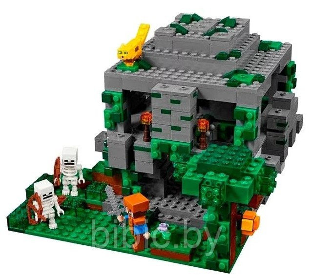 Детский конструктор Minecraft храм в джунглях Домик крепость Майнкрафт серия my world блочный аналог лего lego - фото 3 - id-p199674286