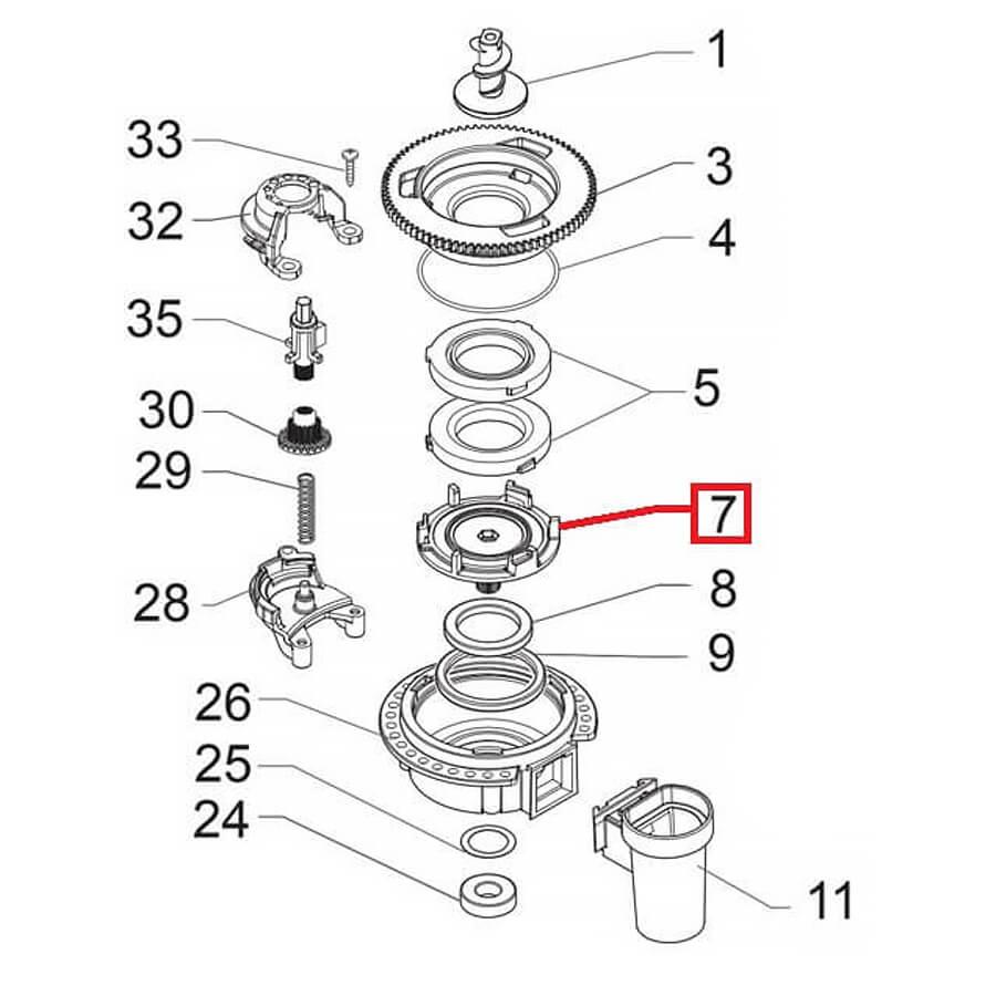 Держатель жернова кофемашины Saeco, Philips 149198350 / 996530017952 - фото 3 - id-p199674294