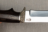 Охотничий нож «Князь» из кованой стали Х12МФ, рукоять литье мельхиор, венге. Подарок мужчине., фото 5