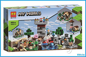 Детский конструктор Minecraft Майнкрафт набор для творчества 11478 серия my world блочный аналог лего lego
