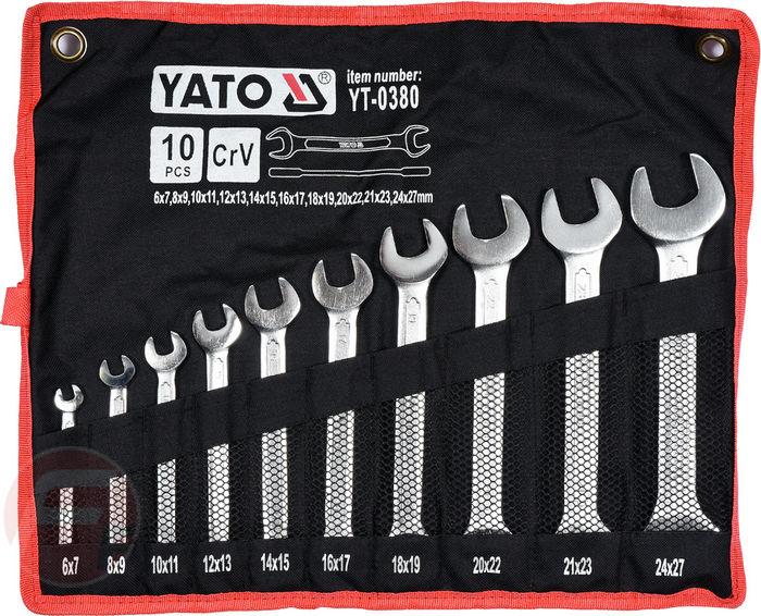 Набор ключей рожковых Yato YT-0380 6-27мм - фото 1 - id-p199675138
