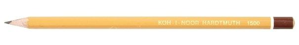 Карандаш чернографитный Koh-I-Noor 1500 твердость грифеля 9Т, корпус желтый, с декоративным наконечником - фото 2 - id-p199674573