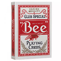 Карты игральные "Bee" 54 (картон 300G красный цвет)