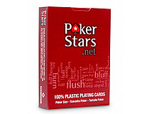 Карты Pokerstars красные 54 пластиковые 63*88мм (100% пластик)