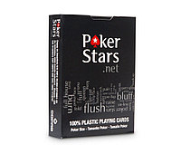 Карты Pokerstars черные 54 пластиковые 63*88мм (100% пластик)