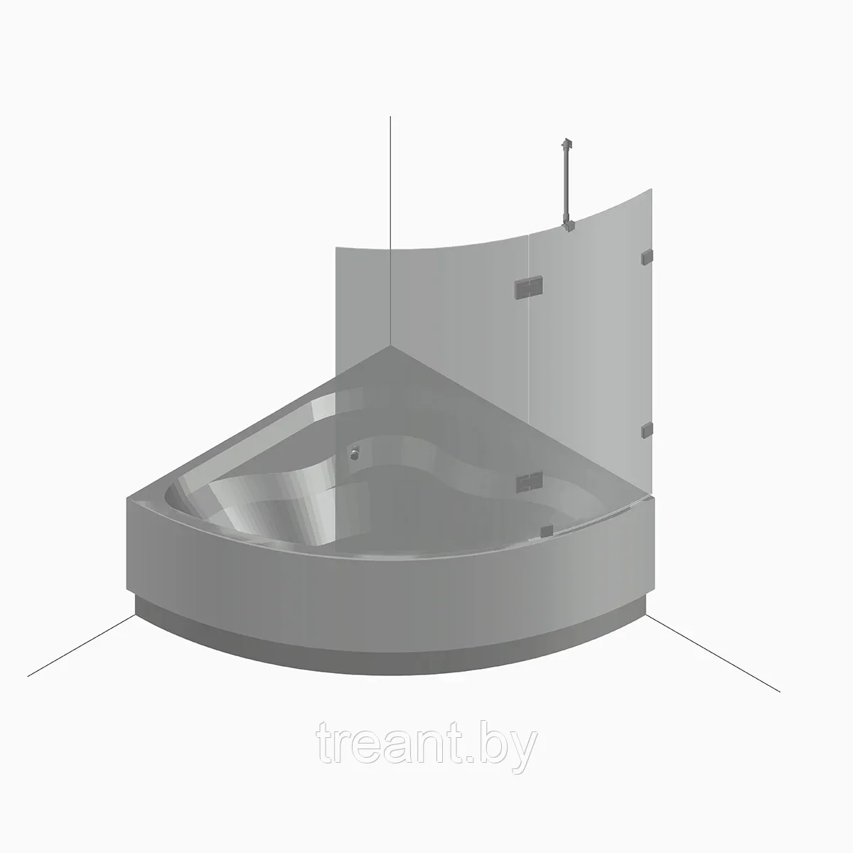 Душевая шторка на полукруглую ванну Colorado Mini BATH