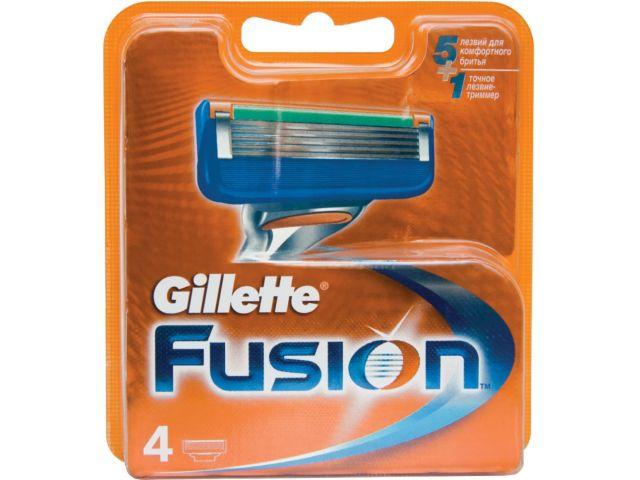 Кассеты сменные для бритвы Fusion 4 шт. Gillette
