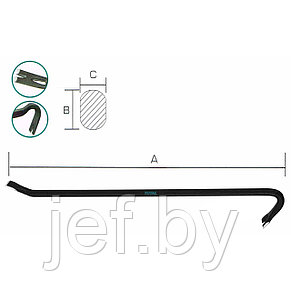 Лом-гвоздодер 1200 мм TOTAL THT431482, фото 2