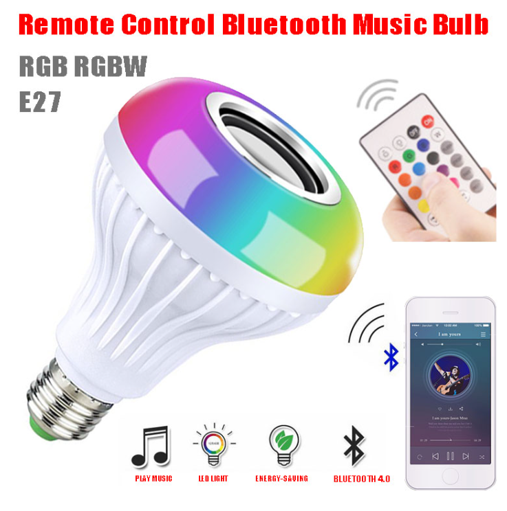 Музыкальная мульти RGB лампа колонка Led Music Bulb с пультом управления - фото 6 - id-p199721500