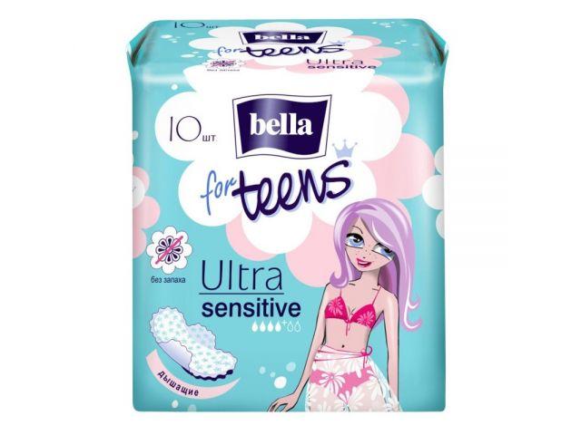 Прокладки гигиен. For Teens Ultra Sensetive 10 шт. Bella - фото 1 - id-p199730794