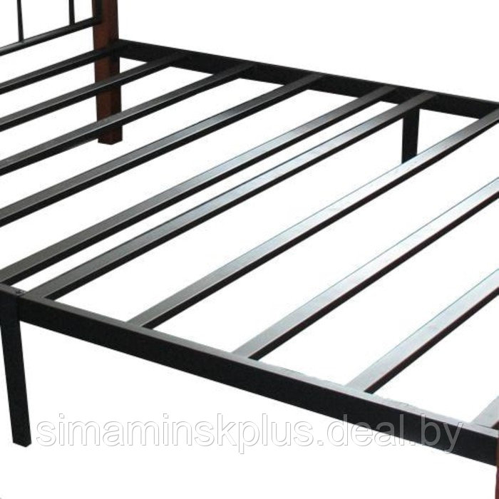 Кровать AT-803 (осн.металл)160х200 см красный дуб/черный - фото 3 - id-p199788928