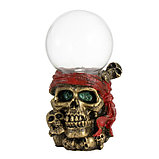 Плазменный шар полистоун "Череп пирата в красной бандане" 19х11х9,5 см, фото 10