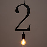 Светильник "Цифра 2" E27 40Вт черный 35х19 см, фото 4