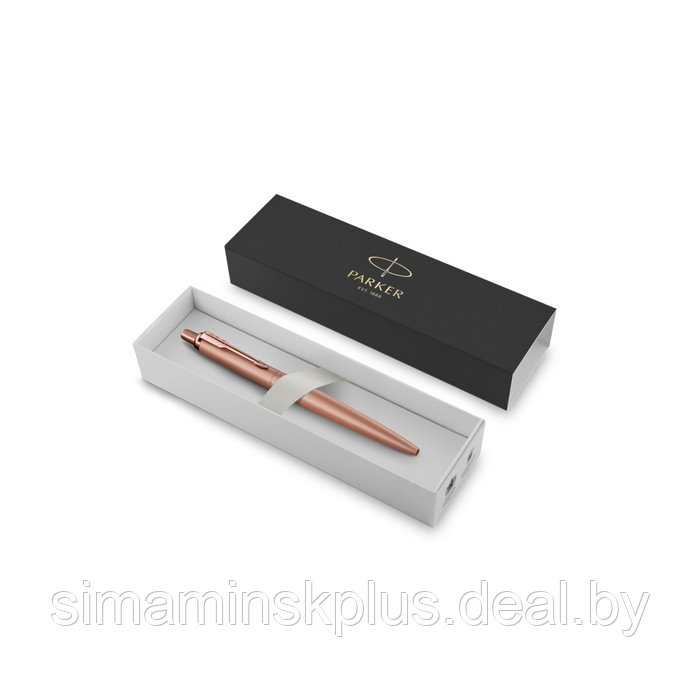 Ручка шариковая Parker Jotter Monochrome XL SE20 Pink Gold PGT М 1.0 мм, корпус из нержавеющей стали, синие - фото 2 - id-p199794800