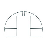 Каркас теплицы, 6 × 3 × 2 м, шаг 1 м, профиль 20 × 20 мм, толщина металла 1 мм, без поликарбоната,, фото 2