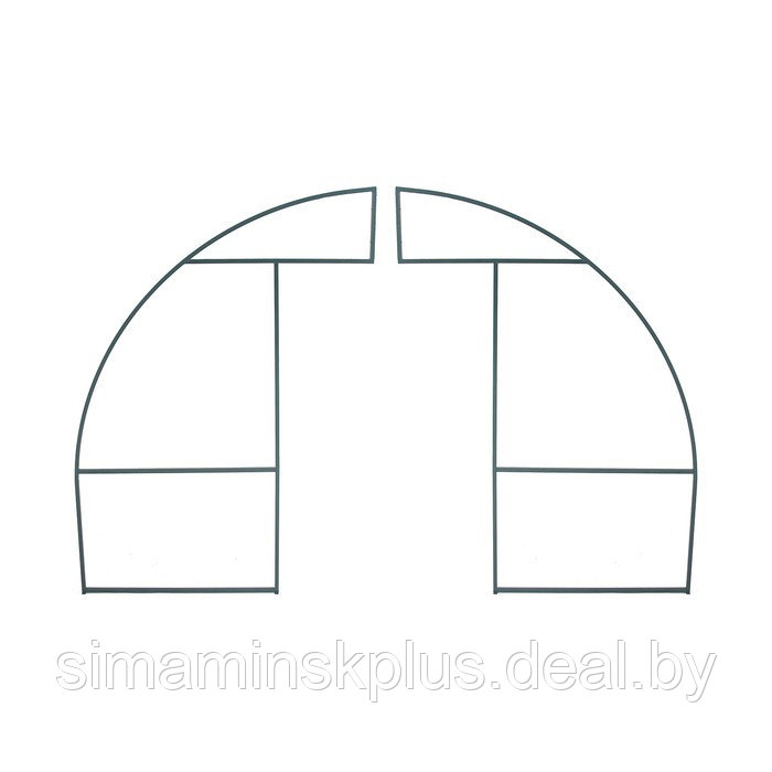 Каркас теплицы, 6 × 3 × 2 м, шаг 1 м, профиль 20 × 20 мм, толщина металла 1 мм, без поликарбоната, - фото 2 - id-p199794008