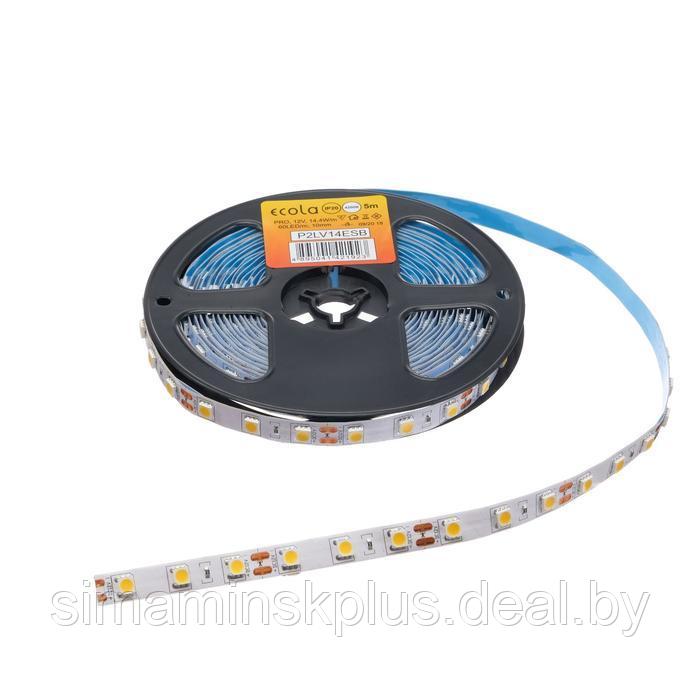 Светодиодная лента Ecola PRO 5 м, IP20, SMD5050, 60 LED/м, 14.4 Вт/м, 12 В, 4200К - фото 2 - id-p199792073