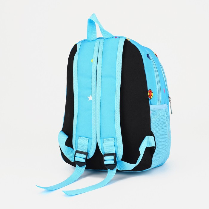 Рюкзак на молнии, наружный карман, цвет голубой - фото 2 - id-p199802082