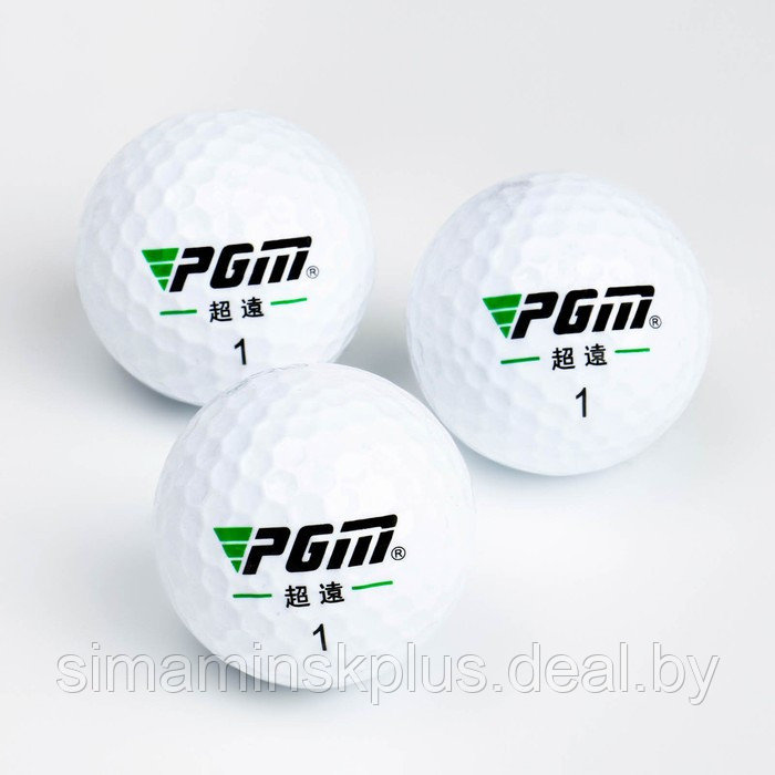 Мячи для гольфа PGM Power Distance, двухкомпонентные, d=4.3 см, набор 12 шт - фото 2 - id-p199794354