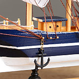 Корабль сувенирный средний «Фрея», борта синие, 33х31х5 см , микс, фото 6