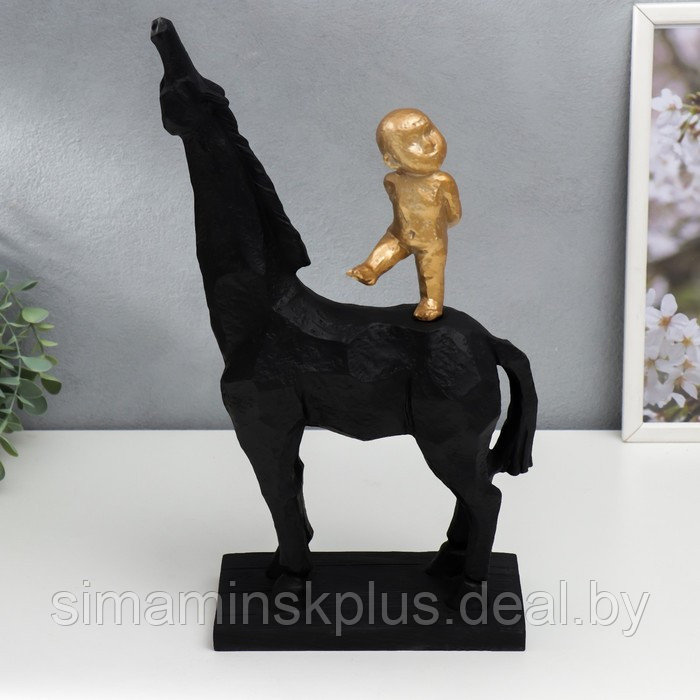 Сувенир полистоун "Малыш на коне" 40х12х28 см - фото 1 - id-p199794514