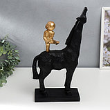 Сувенир полистоун "Малыш на коне" 40х12х28 см, фото 4