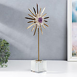 Сувенир интерьерный стекло, кварц "Солнечный цветок из горного хрусталя" 42х8х20 см, фото 2