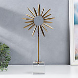 Сувенир интерьерный стекло, кварц "Солнечный цветок из горного хрусталя" 42х8х20 см, фото 3