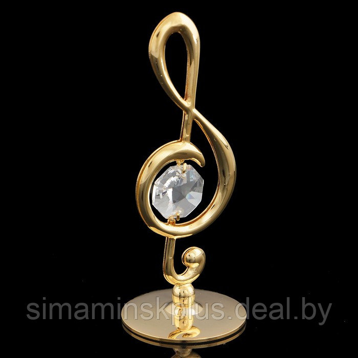 Сувенир «Скрипичный ключ», 3,2×3,2×8 см, с кристаллом - фото 3 - id-p199795397