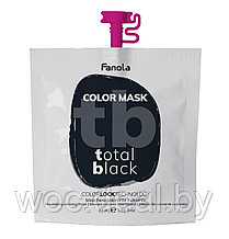 Fanola Питательная тонирующая маска Total Black Color Mask, 30 мл