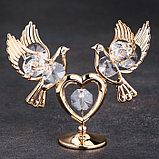 Сувенир «Голуби на сердце», с кристаллами, фото 2