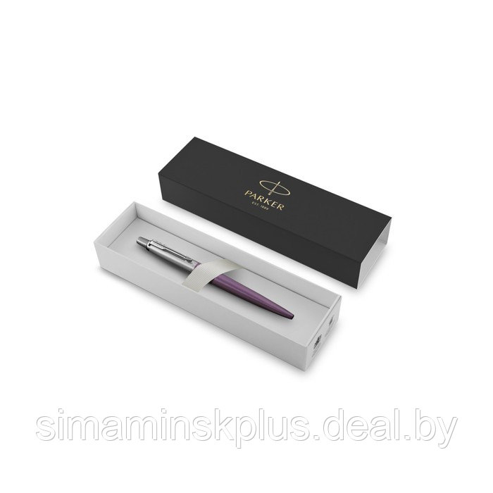 Ручка шариковая Parker Jotter Core Victoria Violet CT M, корпус фиолетовый глянцевый/ хром, синие чернила - фото 2 - id-p199794679