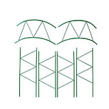 Арка садовая, разборная, 240 × 125 × 36.5 см, металл, зелёная, «Ёлочка», Greengo, фото 2