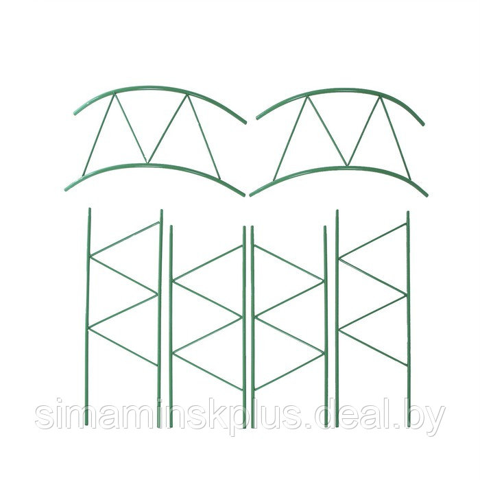 Арка садовая, разборная, 240 × 125 × 36.5 см, металл, зелёная, «Ёлочка», Greengo - фото 2 - id-p199793662