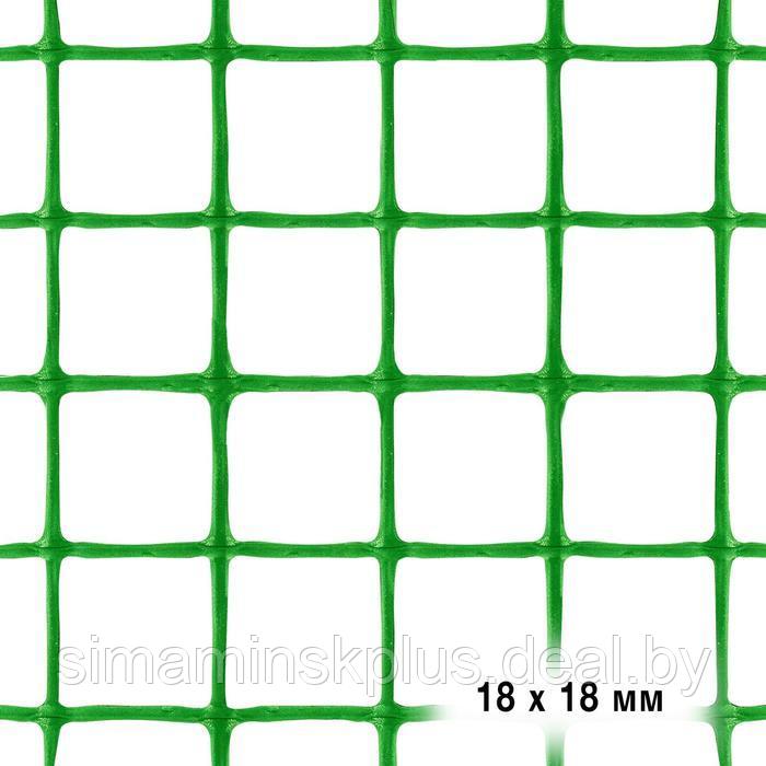 Сетка для цветников, 0,5 × 5 м, ячейка 1,8 × 1,8 см, светло-зелёная - фото 2 - id-p199793675