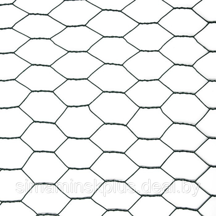 Сетка плетённая с ПВХ покрытием, 10 × 1,5 м, ячейка 25 × 25 мм, d = 0,9 мм, металл, Greengo - фото 2 - id-p199793691