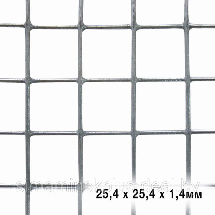 Сетка универсальная, 0,5 × 5 м, ячейка 2,54 × 2,54 см, толщина 1,4 мм, оцинкованный металл - фото 2 - id-p199793699