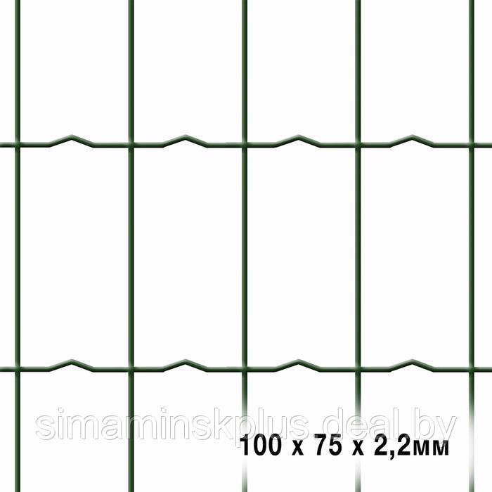 Сетка универсальная, 1 × 10 м, ячейка 10 × 7,5 см, толщина 2,2 мм, оцинкованный металл в пластике - фото 2 - id-p199793709