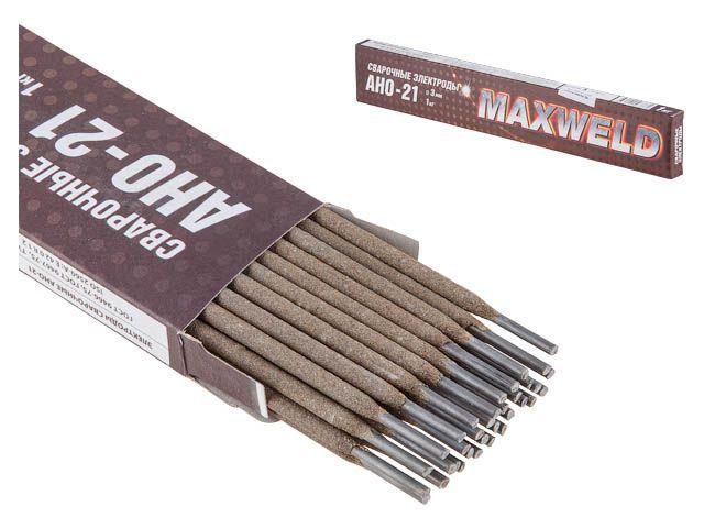 Электроды АНО-21 ф 3мм (уп. 1 кг) MAXWELD - фото 1 - id-p199811644