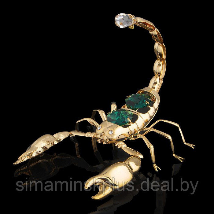 Сувенир «Скорпион», 9×7×6 см, с кристаллами - фото 1 - id-p199795662