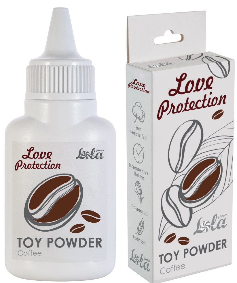 Пудра для игрушек Love Protection с ароматом кофе 15 гр - фото 1 - id-p199804968