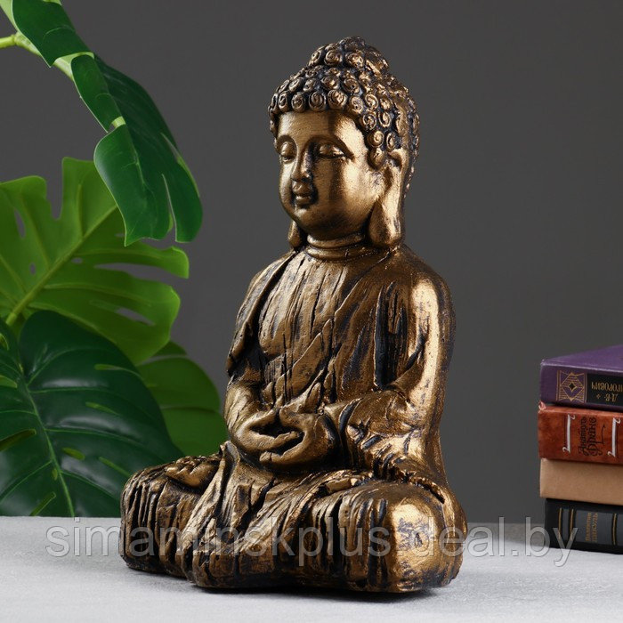 Фигура "Будда молится" бронза, 33х23х18см - фото 2 - id-p199797921