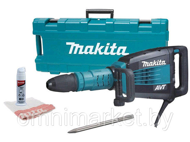 Отбойный молоток MAKITA HM 1214 C (1510 Вт, 19.9 Дж, 1900 уд/мин, патрон SDS-MAX, вес 12.3 кг)