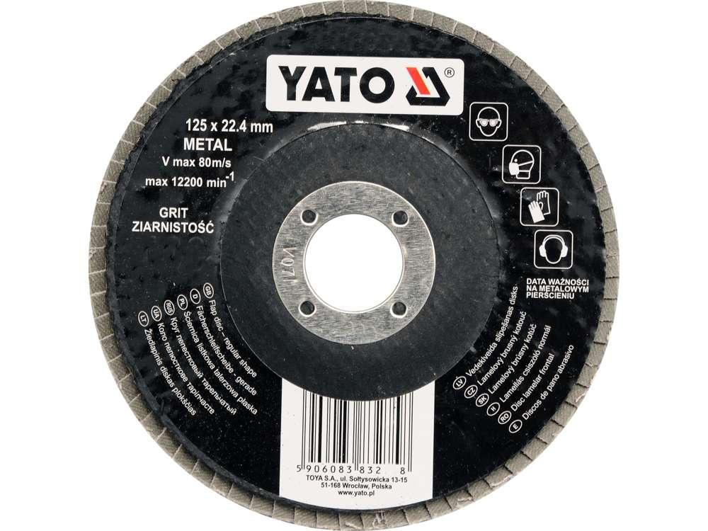 Круг лепестковый 125мм Р60 "Yato" - фото 1 - id-p197461645